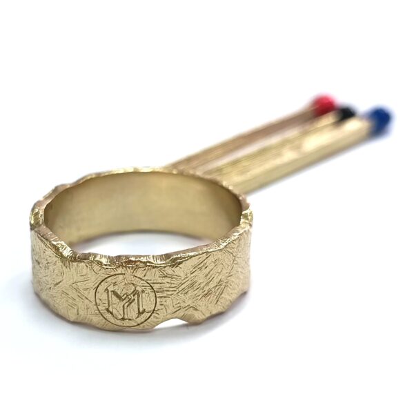 Gold-plated ring Three matches by Marek Piekarczyk