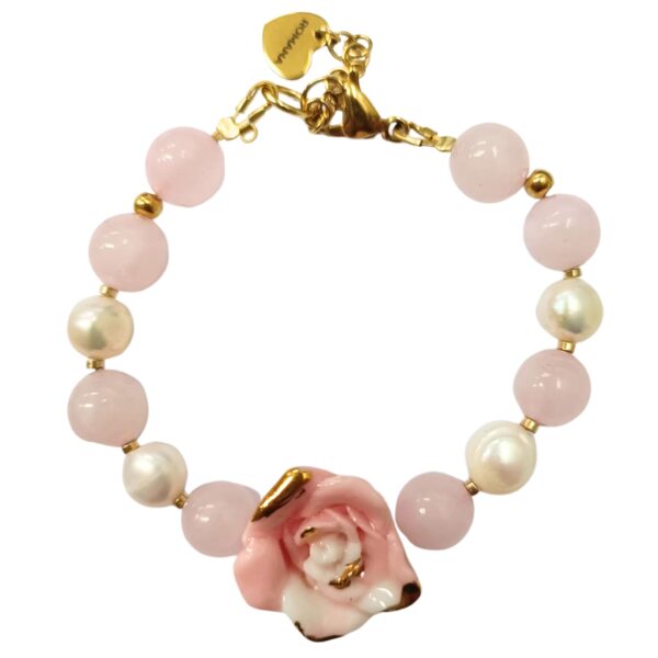 Rose bracelet with pearls by Romana Jewelry